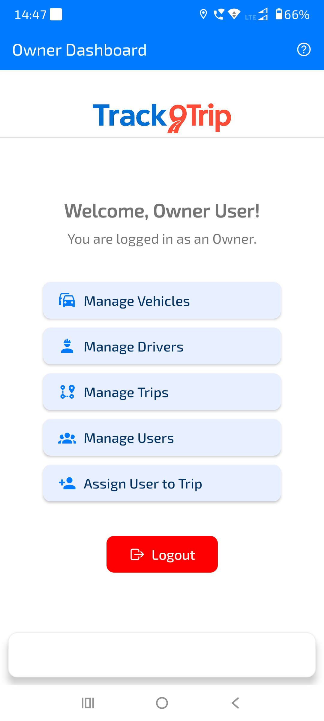 Owner Dashboard Screenshot